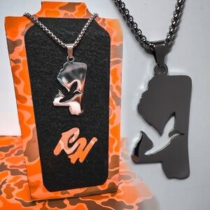 Ridge & Holler Mississippi State Stainless Steel Necklace and Pendant